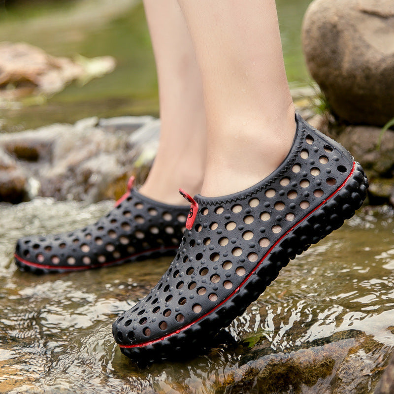 Damen Freizeit-Badeschuhe mit atmungsaktiver Oberflächenstruktur Drune