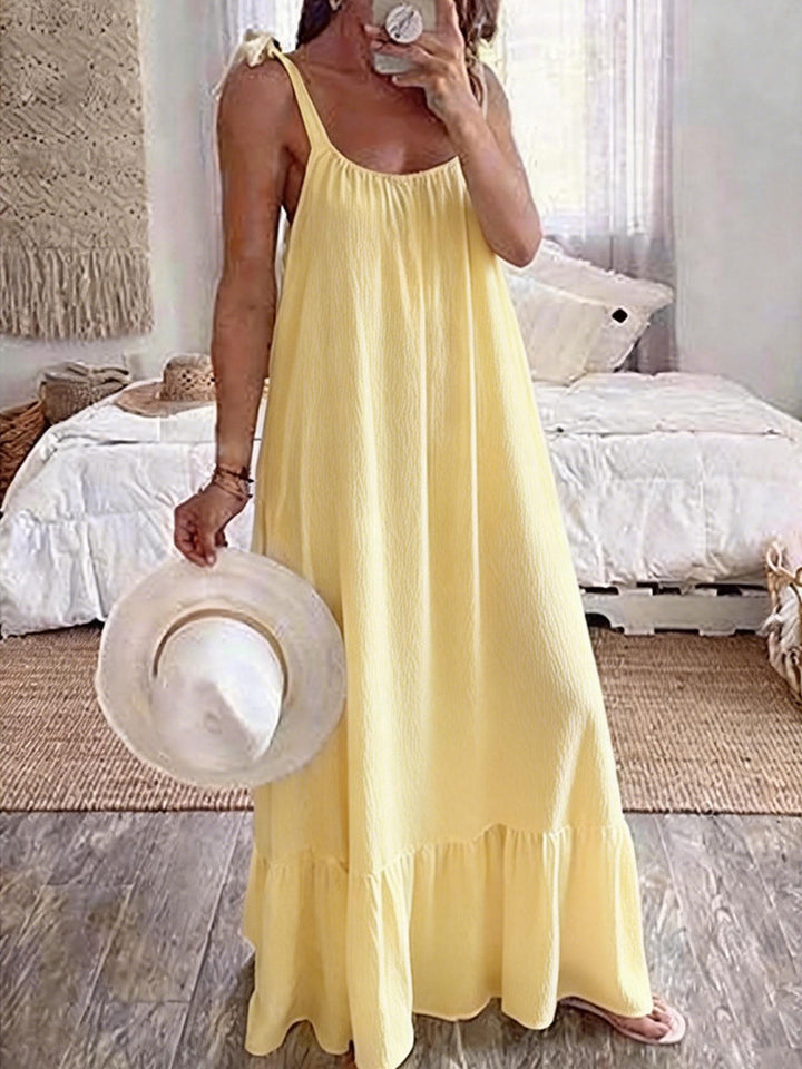 Damen Maxikleid mit trägerlosem Design Drune
