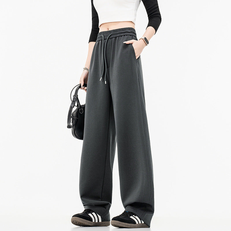 Damen weite Lounge-Jogginghose mit elastischem Bund, Kordelzug und legerer Culotte-Passform Drune