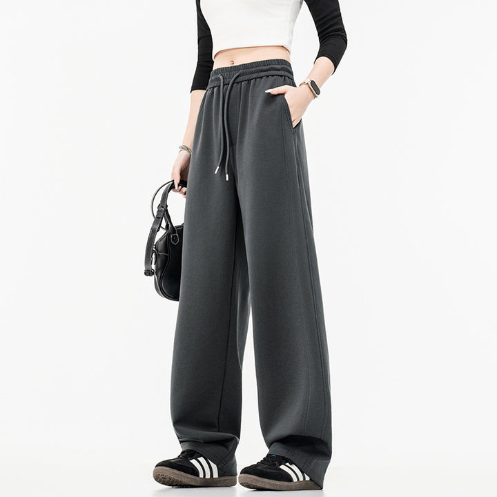 Damen weite Lounge-Jogginghose mit elastischem Bund, Kordelzug und legerer Culotte-Passform Drune