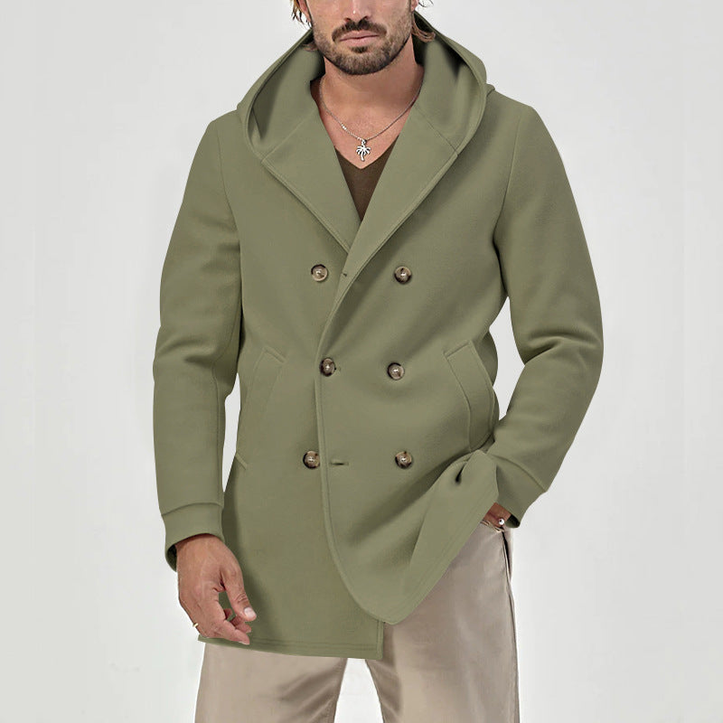 Herren stylische Woll-Mantel Drune