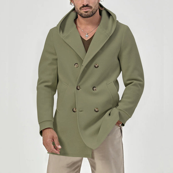 Herren stylische Woll-Mantel Drune