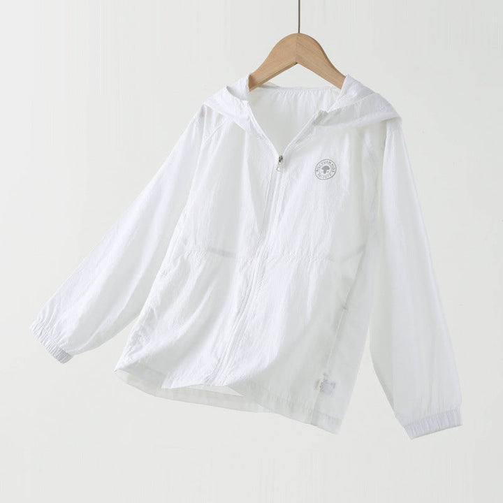 Unisex nan ultraleichte Kapuzen-Sommerjacke mit durchgehendem Reißverschluss und elastischen Bündchen  Drune