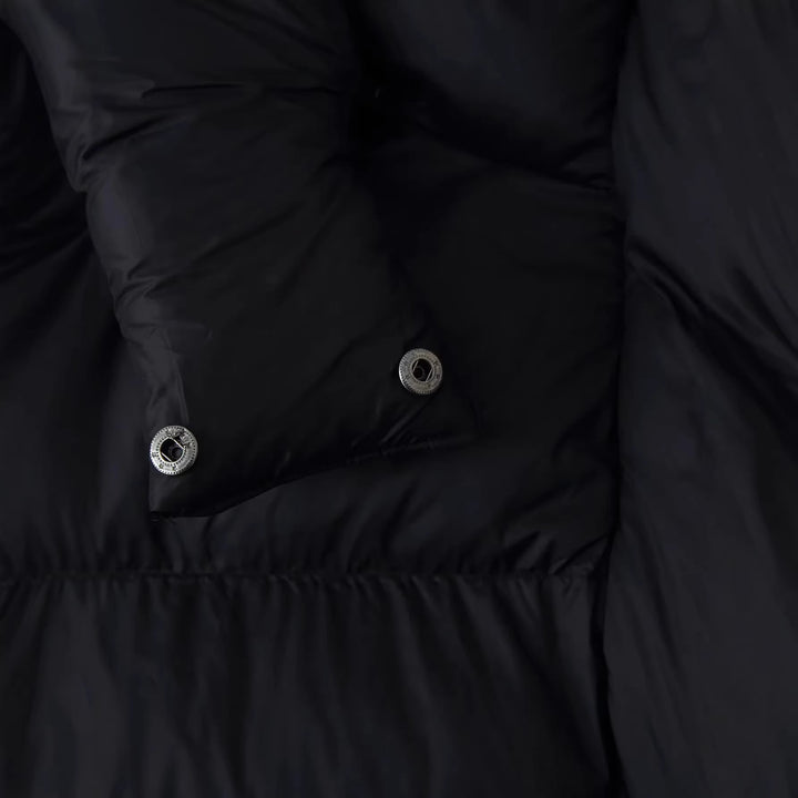 Damen nan oversized wattierte Kapuzen-Steppjacke mit großen aufgesetzten Klappentaschen Drune