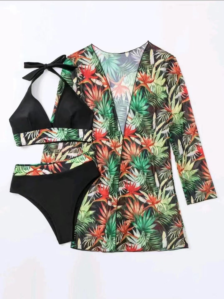 Damen Bademodenset mit Übergangsjacke und trendy Schnitt Drune