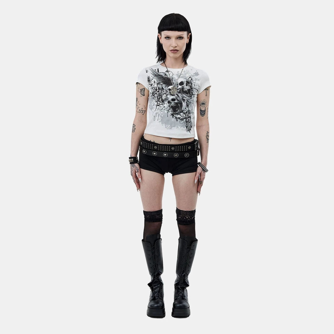 Damen Grafisches T-Shirt mit auffälligem Design Drune