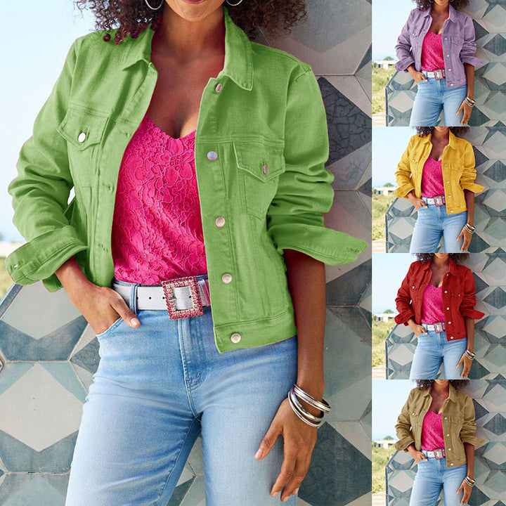 Damen Jeansjacke im lässigen Stil mit praktischen Taschen und modischem Schnitt Drune