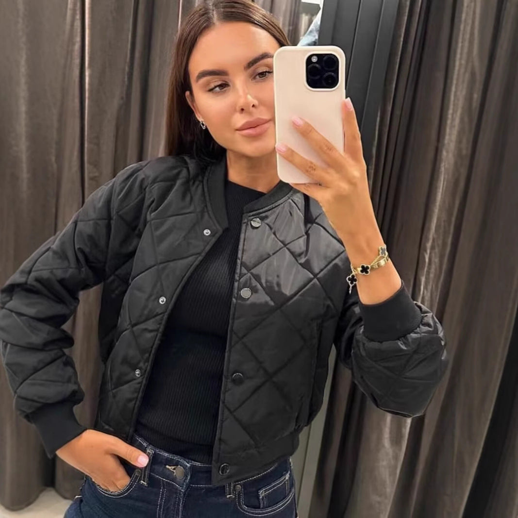 Damen Gemusterte Steppjacke