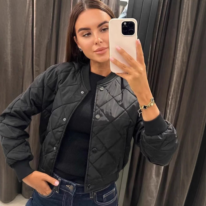 Damen Gemusterte Steppjacke