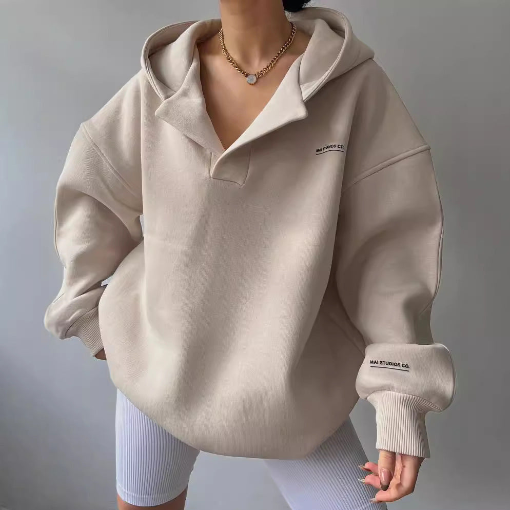 Damen Oversized Kapuzenpullover Drune