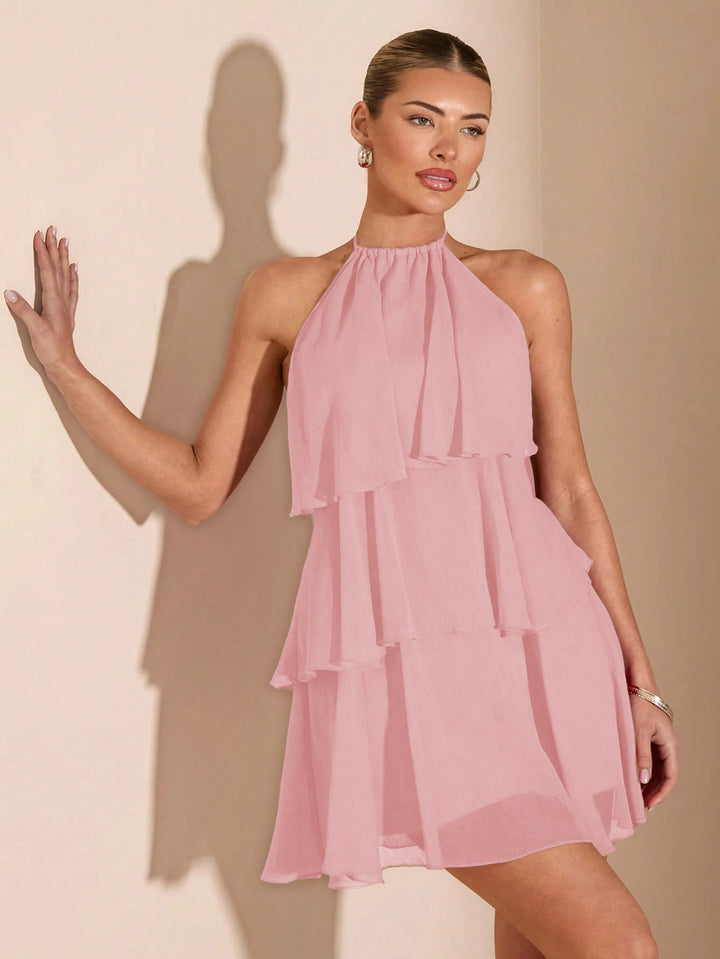 Damen Sommerliches Kleid mit raffinierten Rüschendetails Drune
