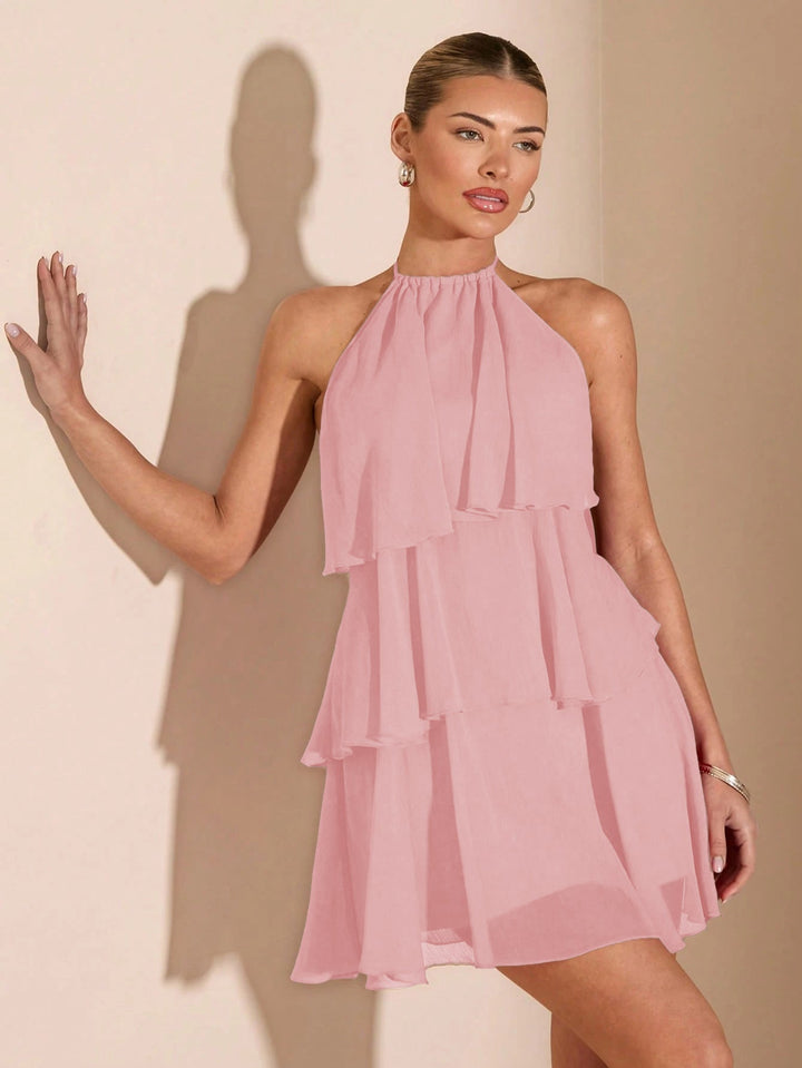 Damen Sommerliches Kleid mit raffinierten Rüschendetails Drune