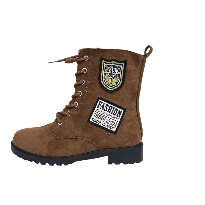 Damen Schnürstiefeletten mit modischem Patch-Design Drune