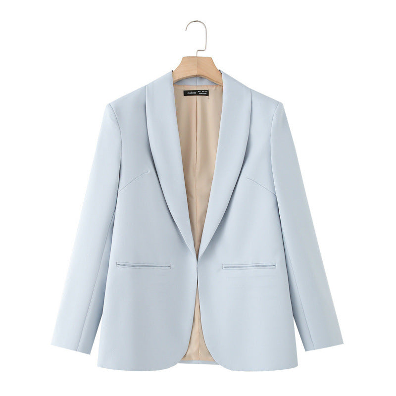 Damen eleganter Blazer mit einzigartigem Schnitt und Taschen Drune