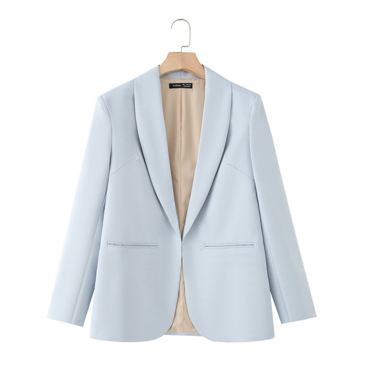 Damen eleganter Blazer mit einzigartigem Schnitt und Taschen Drune