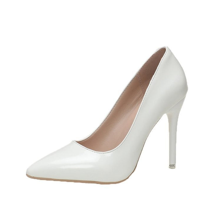 Damen Braut-Lackleder Pumps mit spitzer Zehenform und schlankem Stilettoabsatz Drune