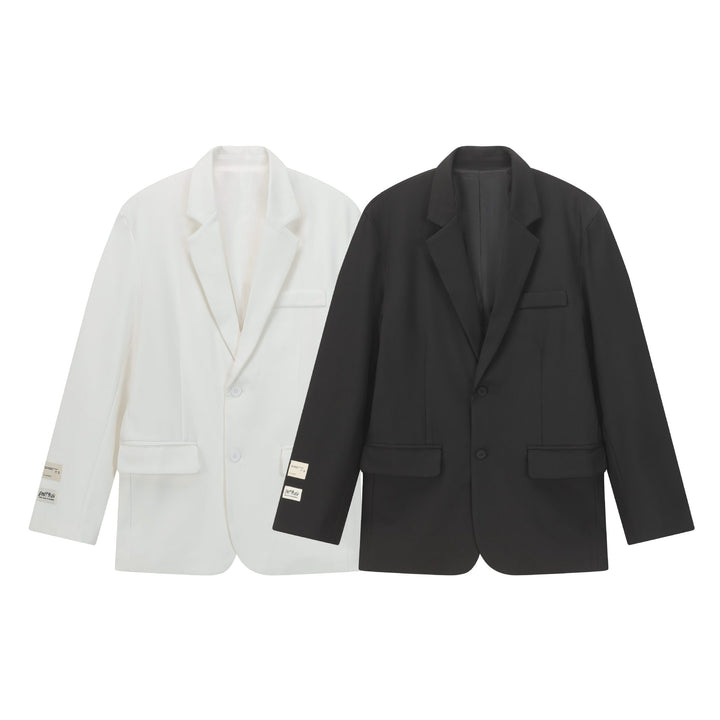 Damen Oversize Blazer mit Reverskragen, Zweiknopfleiste und Pattentaschen Drune