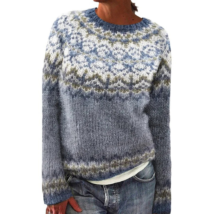 Damen Strickpullover mit einzigartigem Fair-Isle-Muster und lässiger Passform Drune