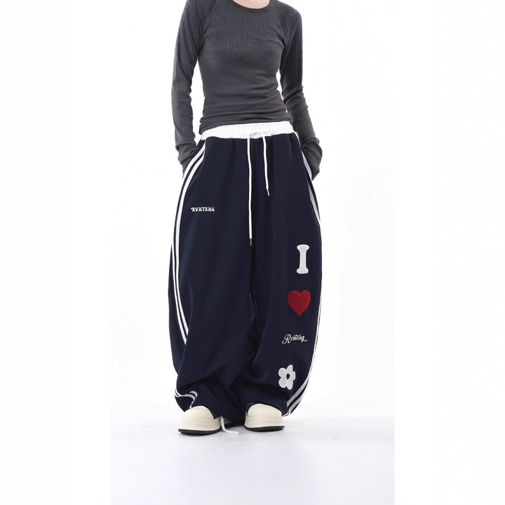 Damen Lässige Sporthose mit einzigartigen Stickereien Drune