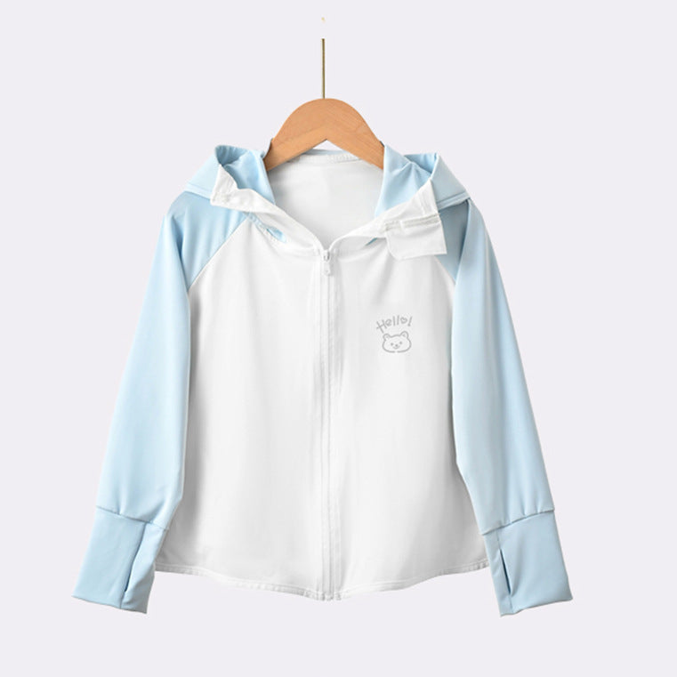 Mädchen leichte Sonnenjacke mit Kapuze Drune