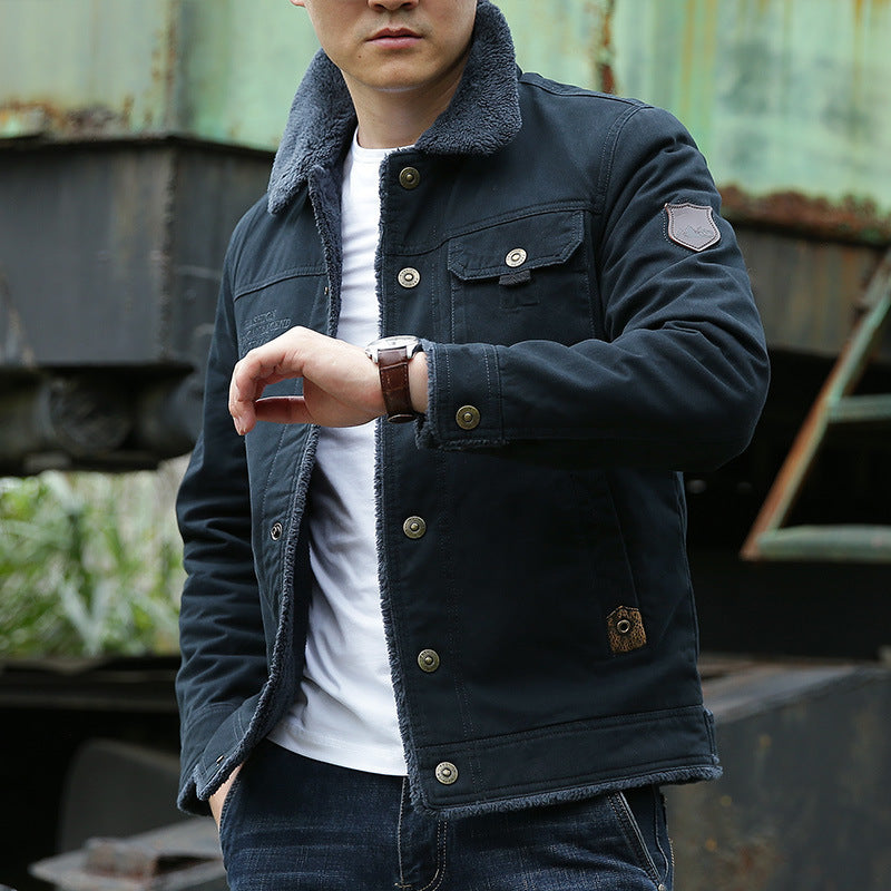 Herren Bequeme und warme Fleecejacke Drune