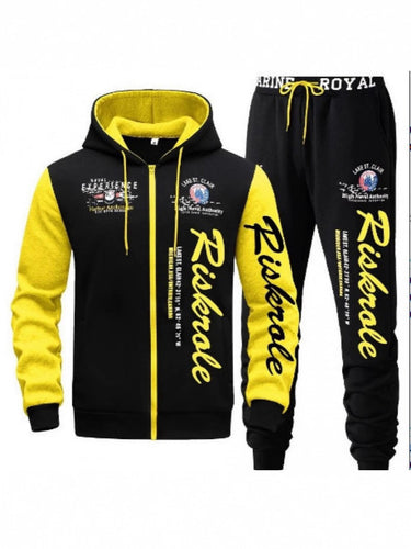 Herren Sportlicher Hoodie- und Jogginghosen-Set Drune