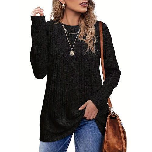 Damen Strickpullover mit strukturierter Oberfläche und lockerem Schnitt Drune