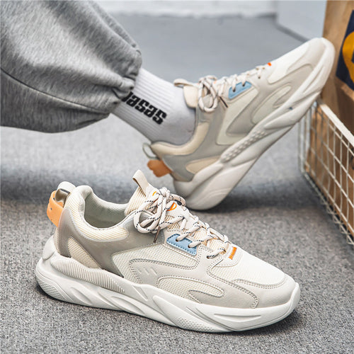 Herren Moderne Chunky-Sneaker mit atmungsaktivem Strickoberteil, gepolsterter Komfortsohle und rutschfester Profil-Laufsohle Drune