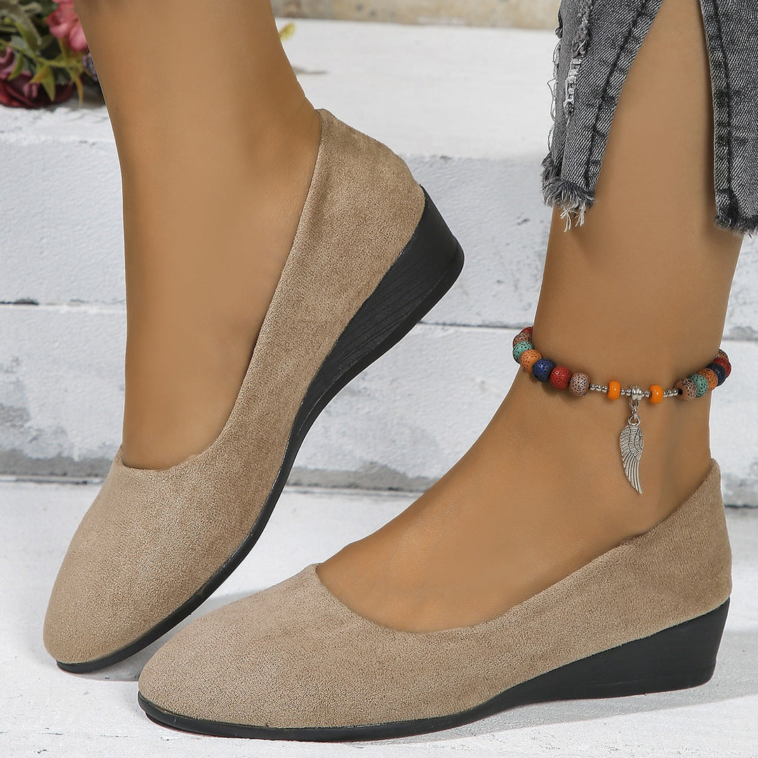 Damen modische und komfortable Ballerinas mit Glitzerelementen Drune