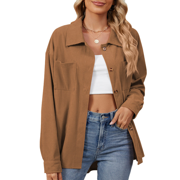 Damen Cordjacke mit bequemer Passform und praktischen Brusttaschen Drune
