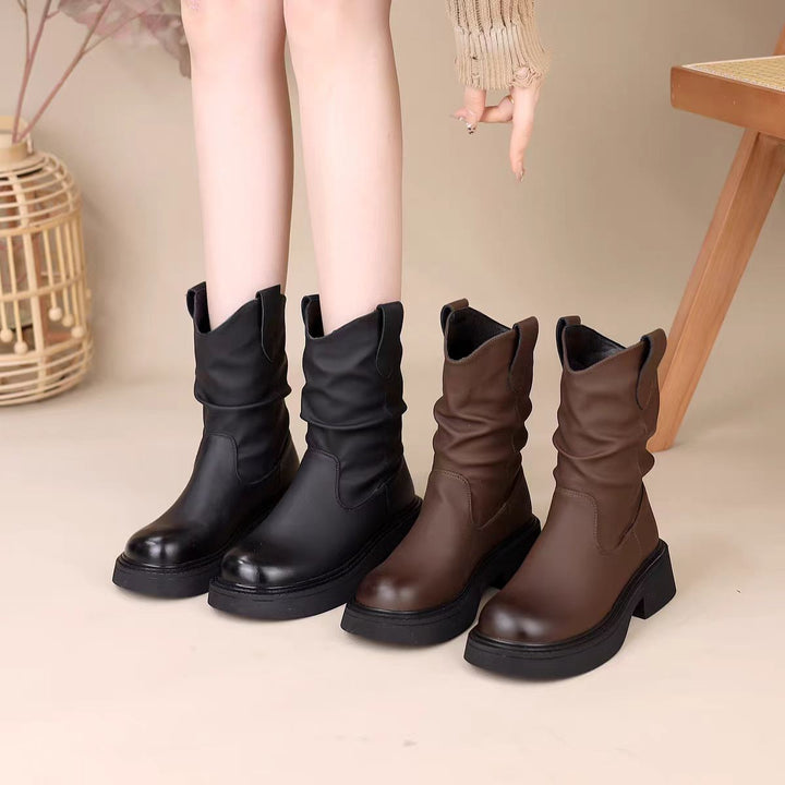 Damen Stilvolle Stiefeletten Drune