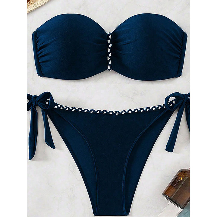Damen Bandeau-Bikini mit verspieltem Schleifendetail Drune