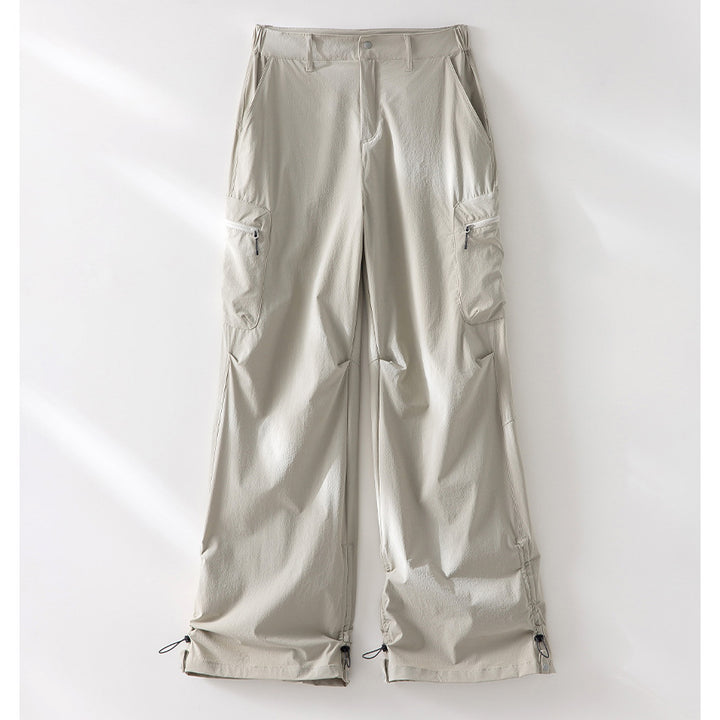 Damen Technische Weite Cargo-Hose mit verstellbarem Saum und Mehrfachtaschen Drune