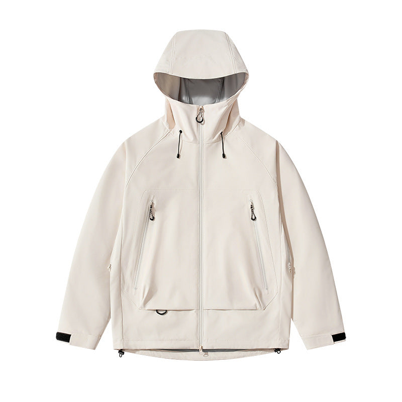 Herren technisch-isolierende Softshelljacke mit Kapuze und Fleece-Innenkragen Drune
