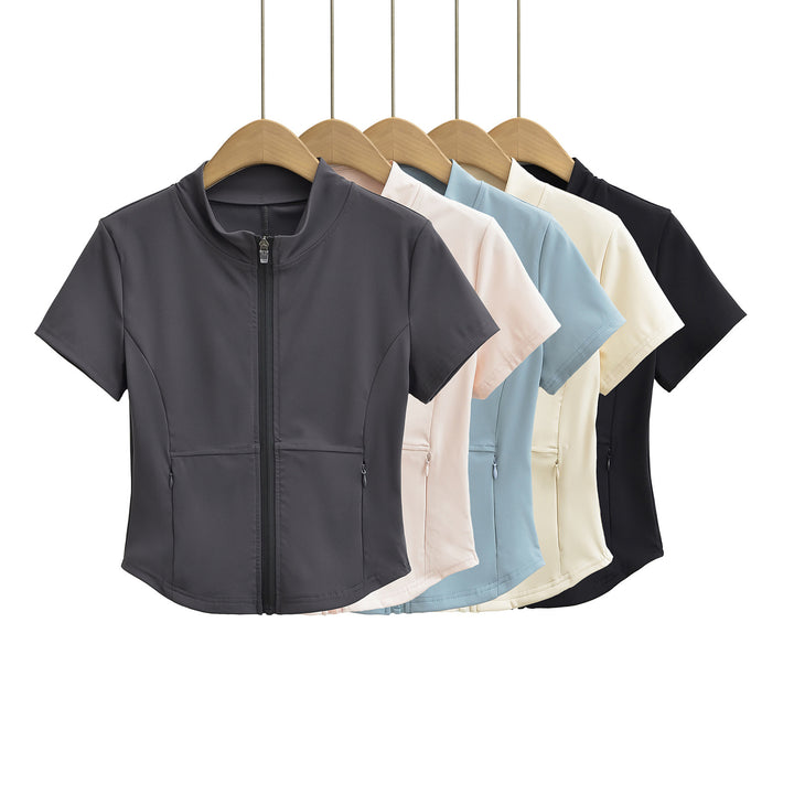 Damen Sportliche Kurzjacke mit praktischem Reißverschluss und Seitentaschen Drune