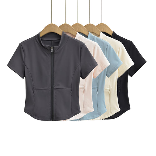 Damen Sportliche Kurzjacke mit praktischem Reißverschluss und Seitentaschen Drune