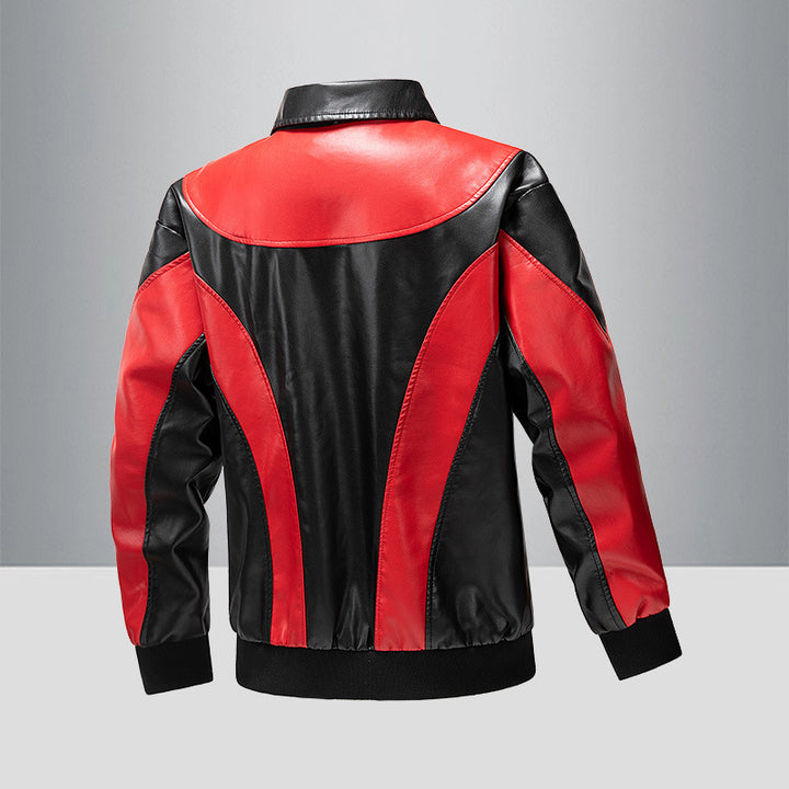 Herren Sportliche Kunstlederjacke Drune