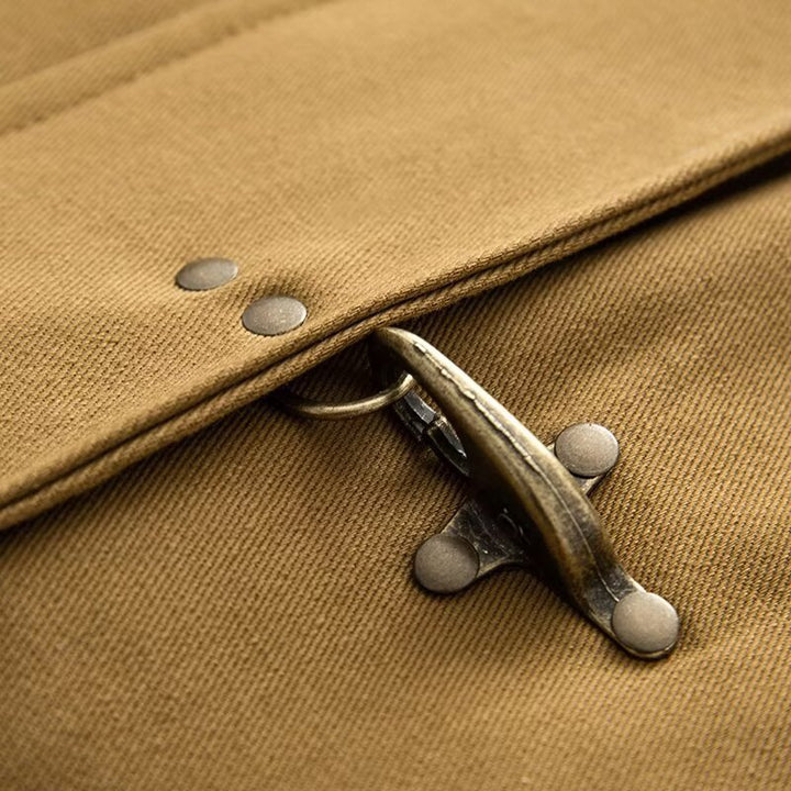 Damen modische Übergangsjacke mit praktischem Knopfverschluss und großen Taschen Drune