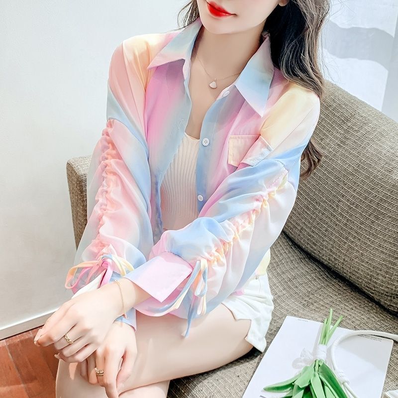 Damen Transparente Bluse mit innovativen Details Drune