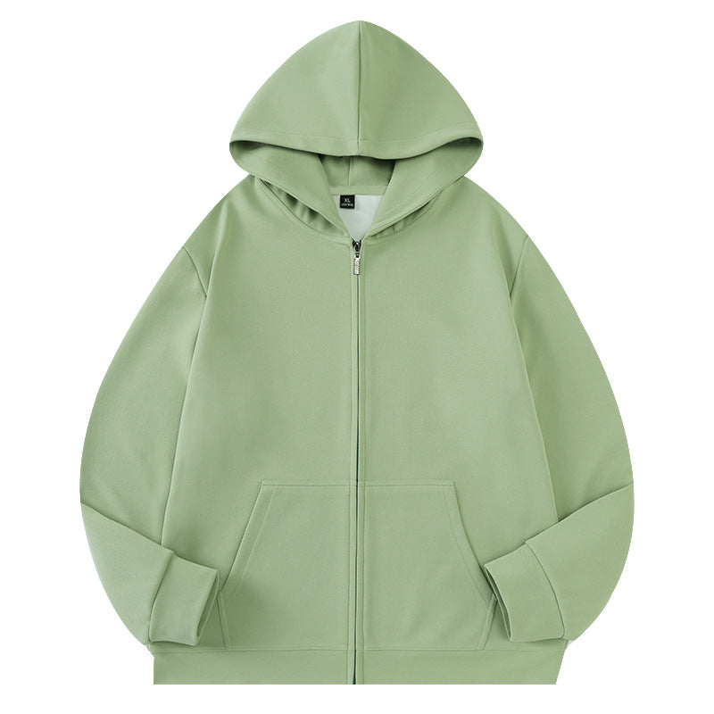 Unisex Oversize Kapuzen‑Zipjacke aus French‑Terry mit verdeckter Nahtführung Drune