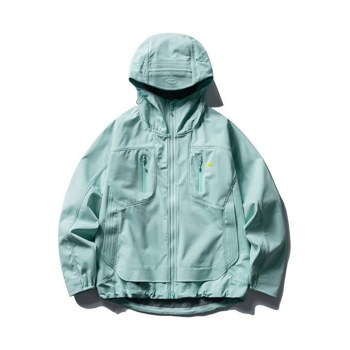 Unisex Technische Softshell-Fieldjacke mit verschweißten Nähten, vier Reißverschlusstaschen und verlängerter Rückenpartie Drune