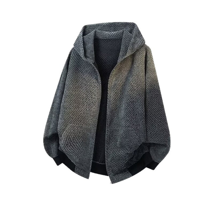 Damen Modische Jacke mit Kapuze und asymmetrischem Schnitt Drune