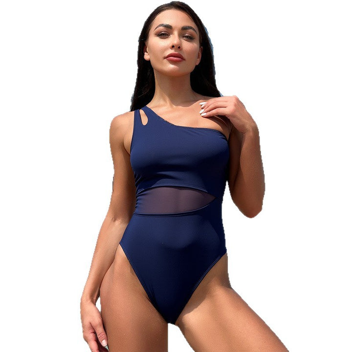 Damen Einseitiger Badeanzug mit innovativem Cut-Out und transparenten Einsätzen Drune