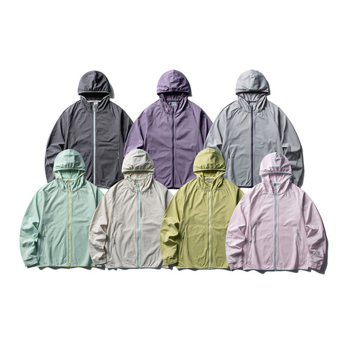 Damen Leichte Ripstop-Outdoor-Kapuzenjacke mit Raglanärmeln und Reißverschlusstaschen Drune