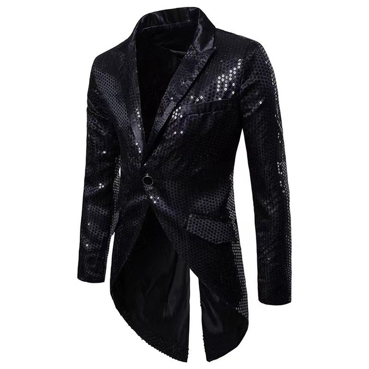 Herren modischer und glänzender Blazer mit schickem Schnitt Drune