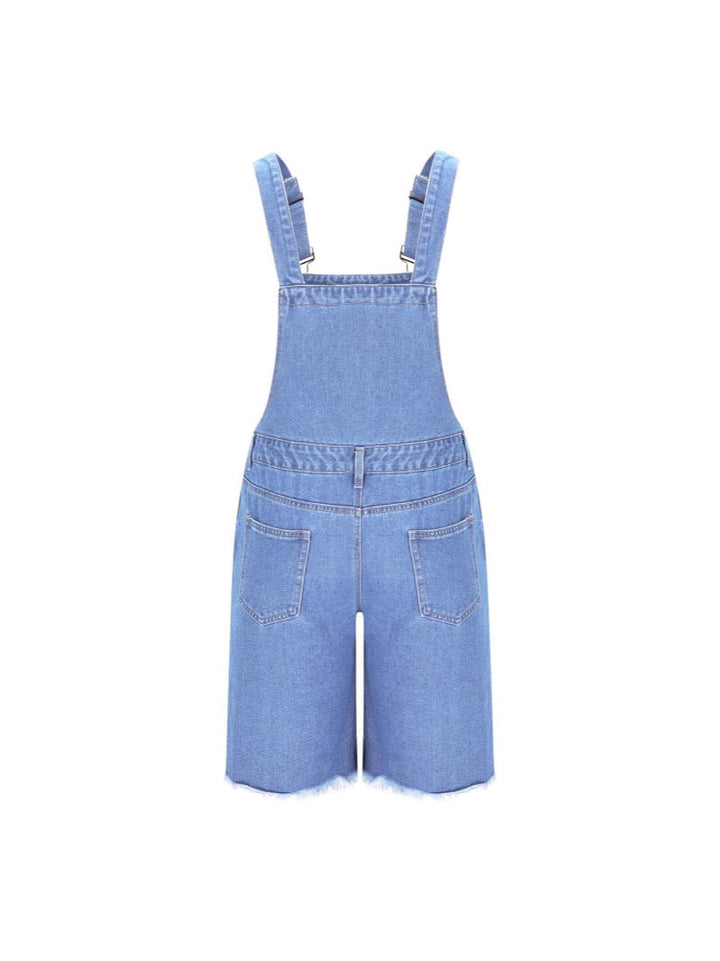 Herren Lässige Denim-Latzhose im distressed Look Drune