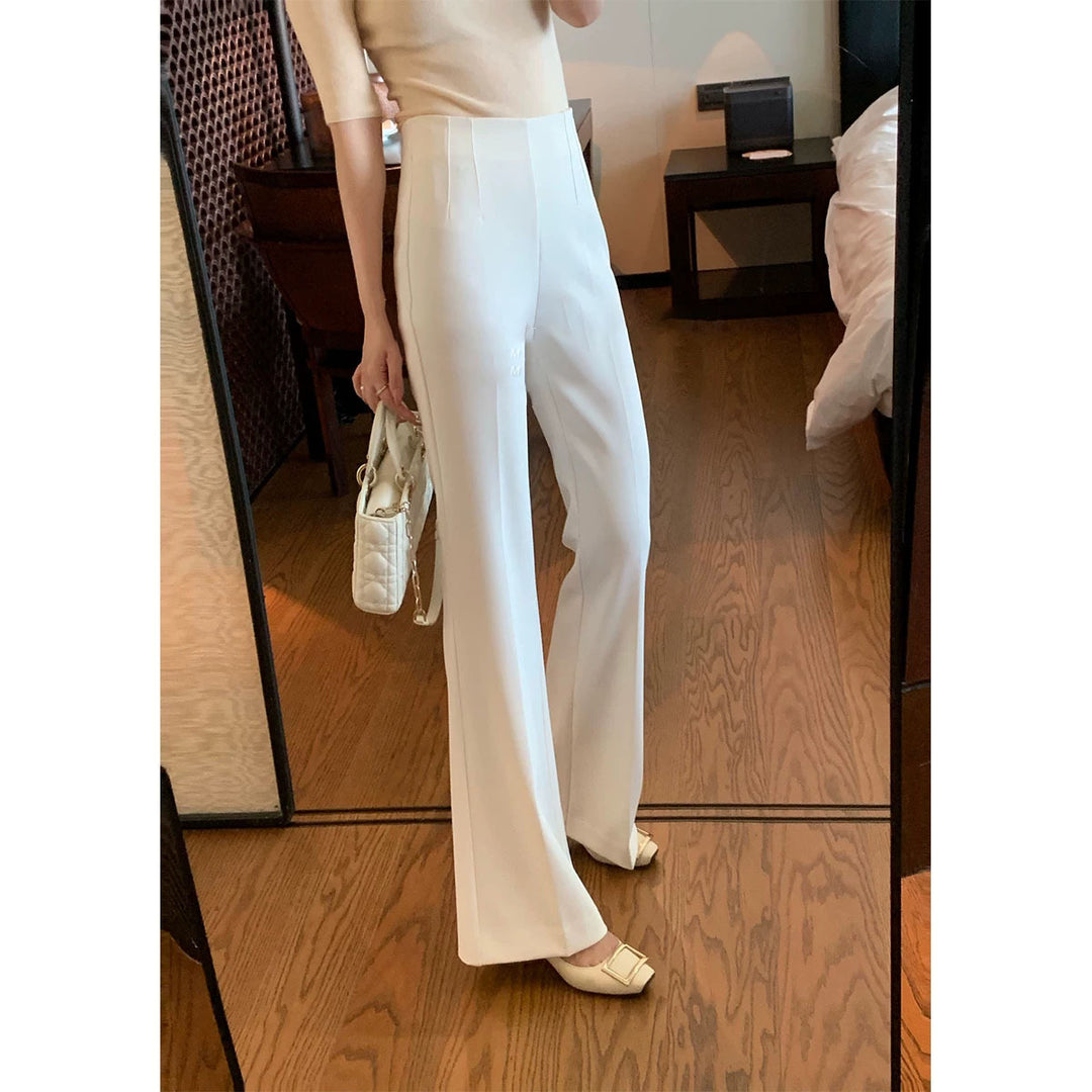 Damen Elegante Hoch taillierte Palazzo-Hose Drune