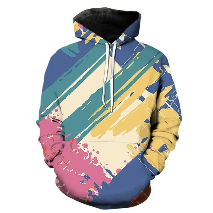Damen Kreativer Kapuzenpullover mit abstraktem Design Drune