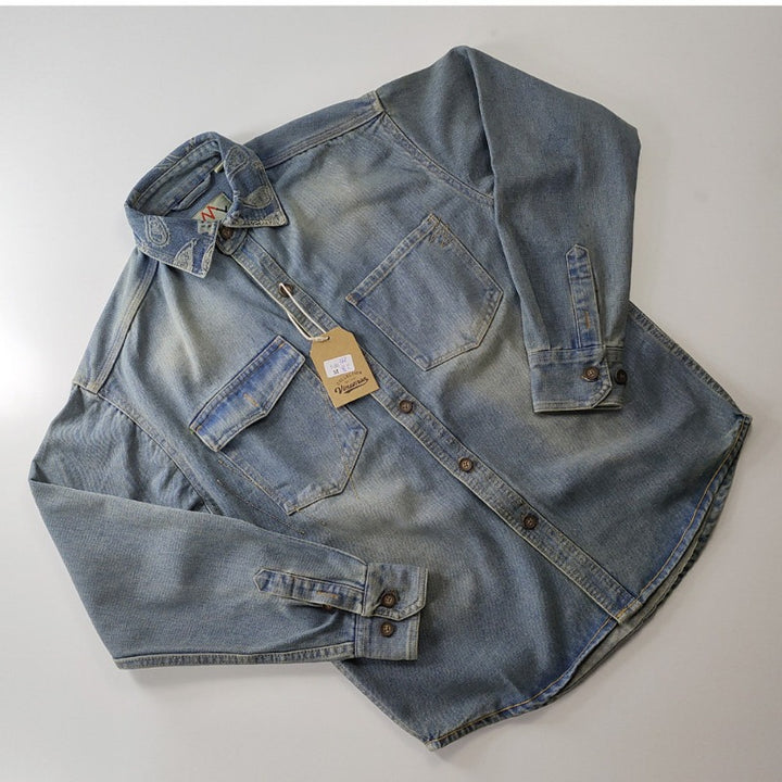 Herren Klassische Denim-Hemdjacke Drune
