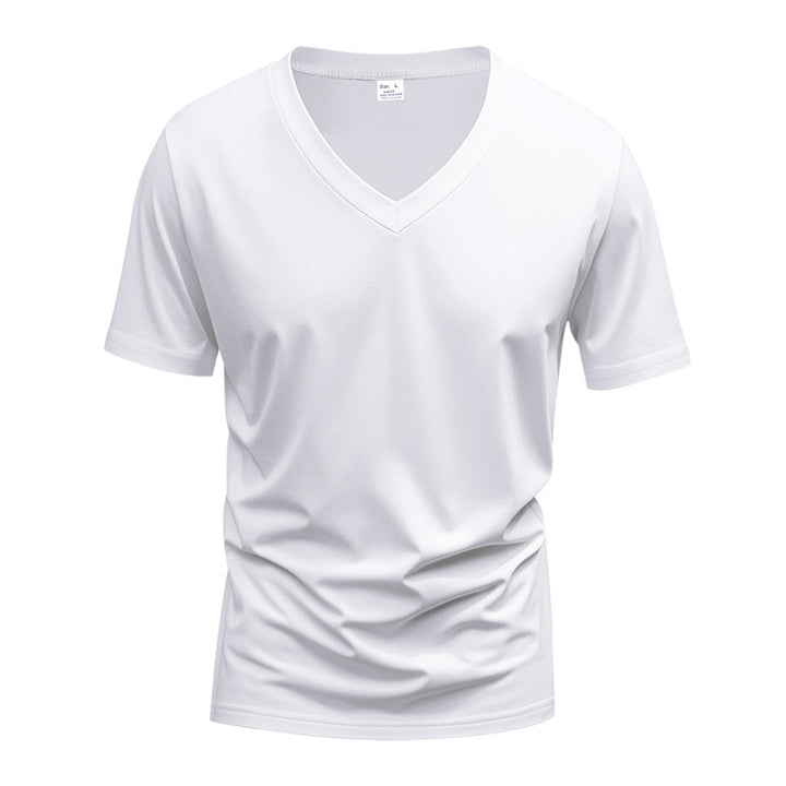 Herren nan V-Ausschnitt Funktionsshirt aus leichtem Interlock mit figurnahem Schnitt Drune